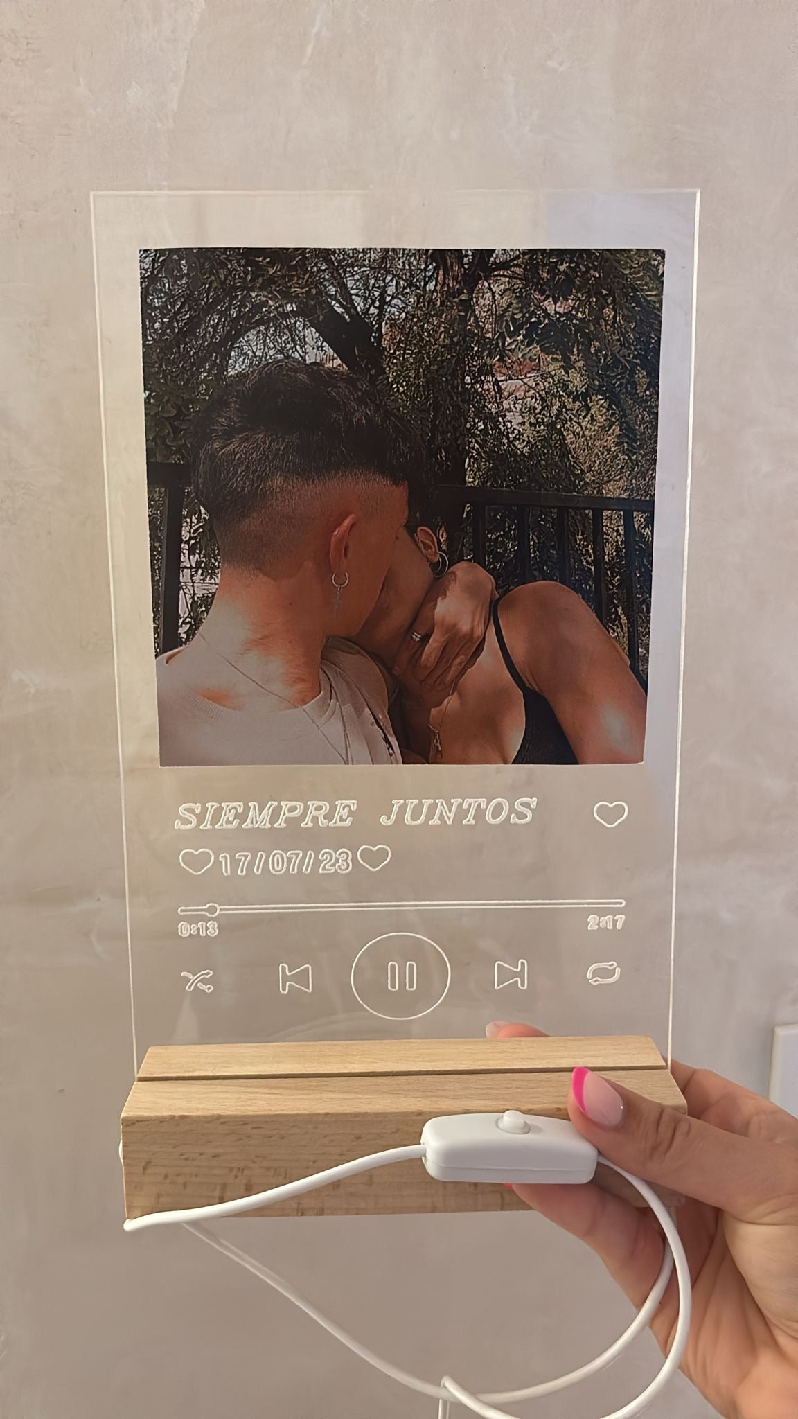 Lamparita Personalizada estilo canción