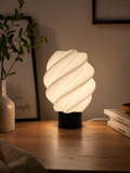 Lámpara decorativa moderna de diseño espiral – Luz cálida ambiental 28cm de altura
