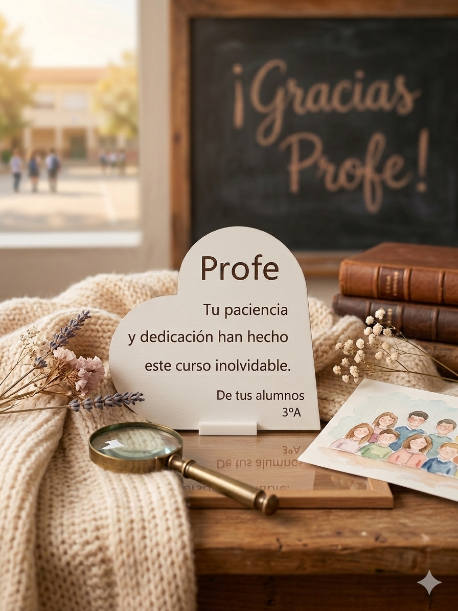 Placa Personalizada para Profesora – Regalo Fin de Curso